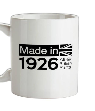 Made In 1926 All British Parts Crown Ceramic Mug