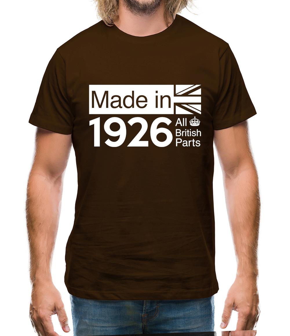 Made In 1926 All British Parts Crown Mens T-Shirt