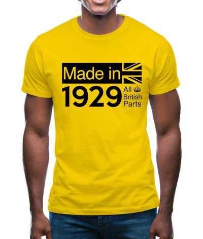 Made In 1929 All British Parts Crown Mens T-Shirt