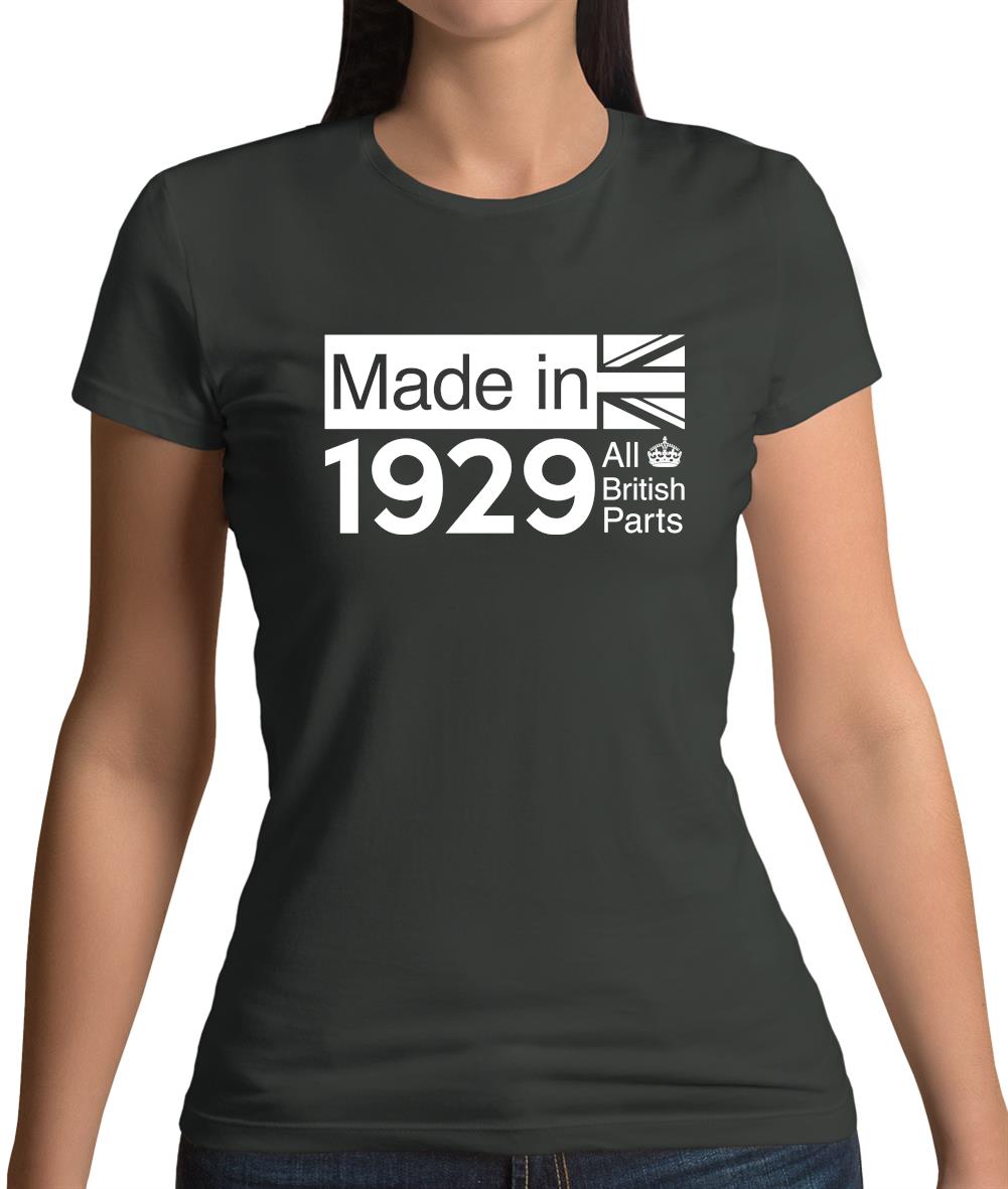 Made In 1929 All British Parts Crown Womens T-Shirt