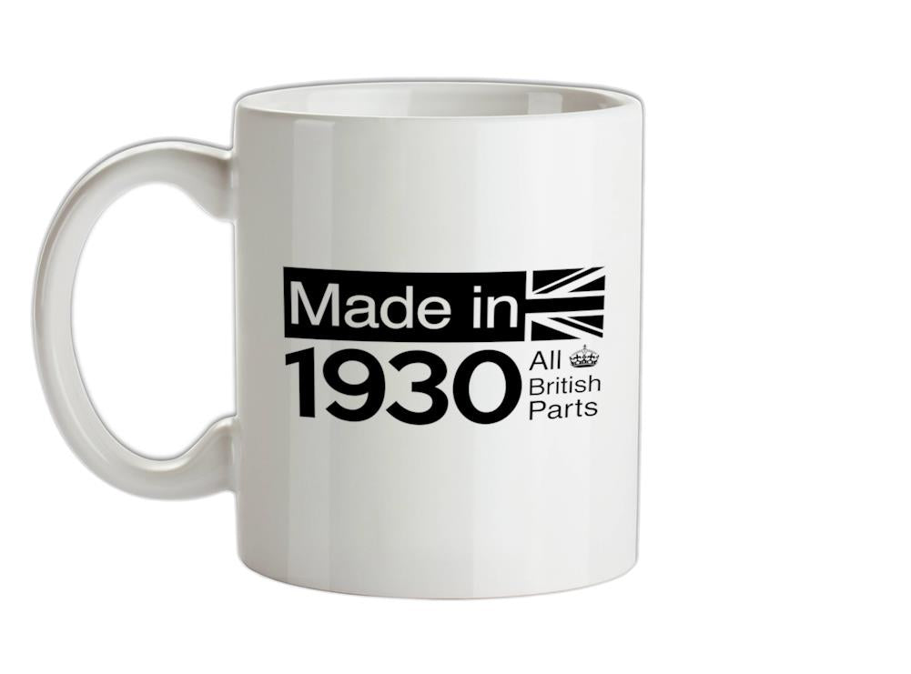 Made In 1930 All British Parts Crown Ceramic Mug