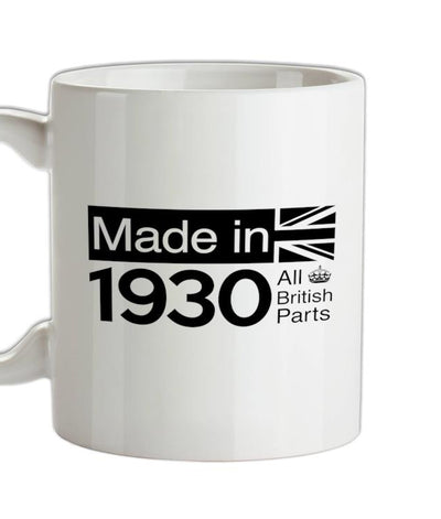 Made In 1930 All British Parts Crown Ceramic Mug