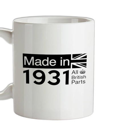 Made In 1931 All British Parts Crown Ceramic Mug