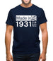 Made In 1931 All British Parts Crown Mens T-Shirt