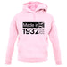 Made In 1932 All British Parts Crown unisex hoodie