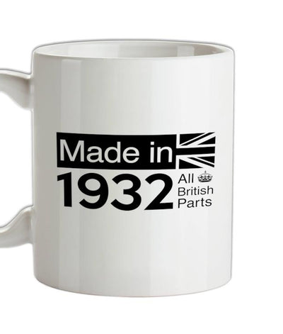 Made In 1932 All British Parts Crown Ceramic Mug