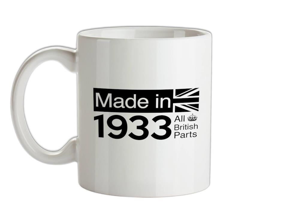 Made In 1933 All British Parts Crown Ceramic Mug