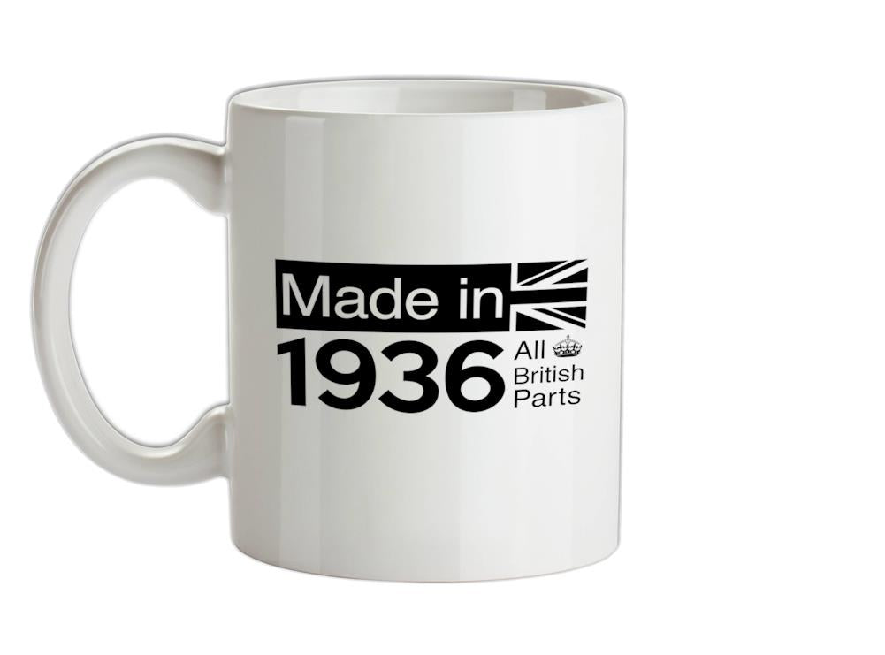 Made In 1936 All British Parts Crown Ceramic Mug