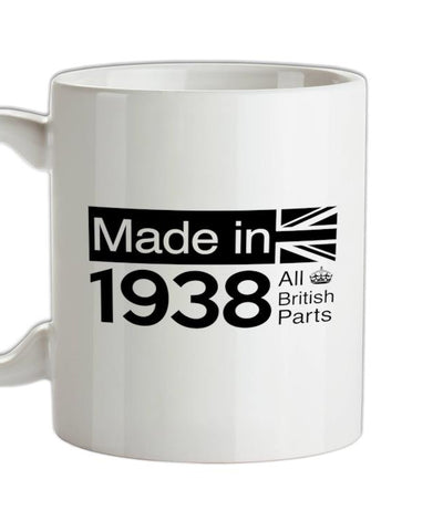 Made In 1938 All British Parts Crown Ceramic Mug