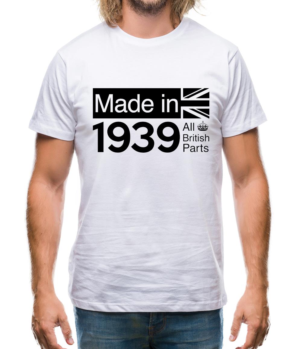 Made In 1939 All British Parts Crown Mens T-Shirt