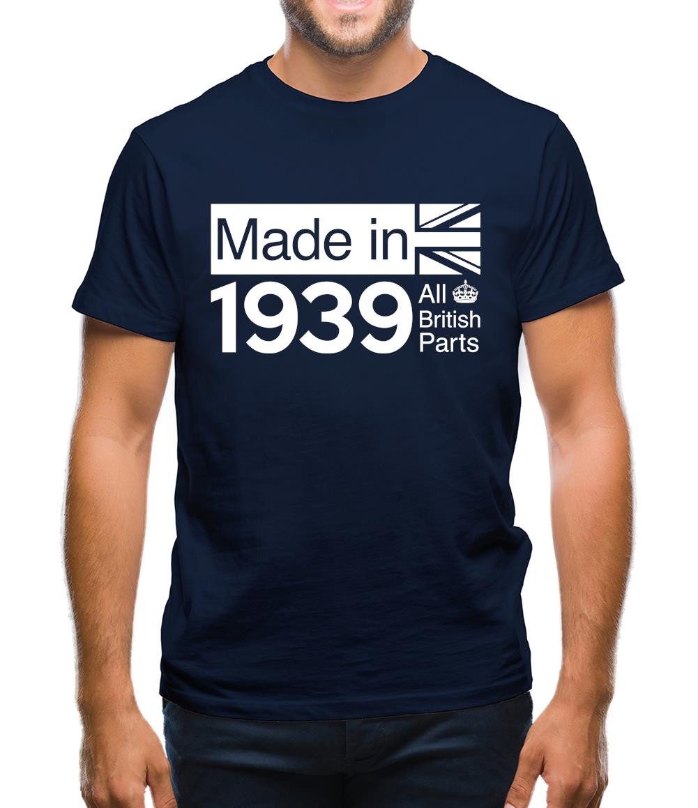 Made In 1939 All British Parts Crown Mens T-Shirt