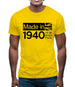 Made In 1940 All British Parts Crown Mens T-Shirt