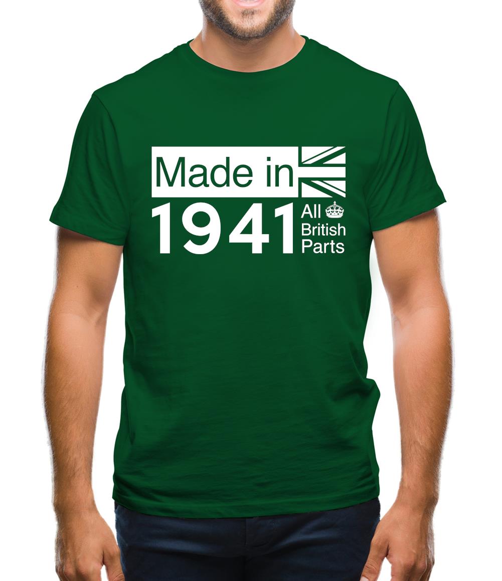 Made In 1941 All British Parts Crown Mens T-Shirt
