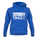 Made In 1942 All British Parts Crown unisex hoodie