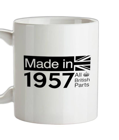 Made In 1957 All British Parts Crown Ceramic Mug