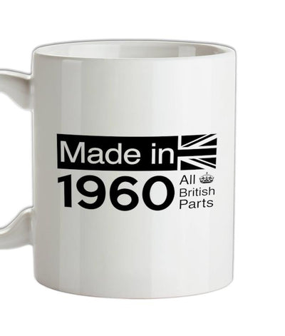 Made In 1960 All British Parts Crown Ceramic Mug