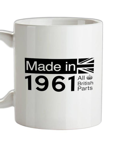 Made In 1961 All British Parts Crown Ceramic Mug