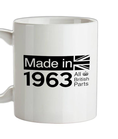 Made In 1963 All British Parts Crown Ceramic Mug