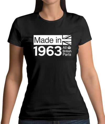 Made In 1963 All British Parts Crown Womens T-Shirt