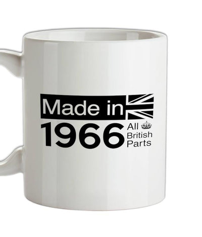 Made In 1966 All British Parts Crown Ceramic Mug