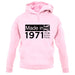 Made In 1971 All British Parts Crown unisex hoodie