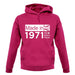 Made In 1971 All British Parts Crown unisex hoodie