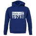 Made In 1971 All British Parts Crown unisex hoodie