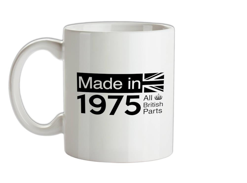 Made In 1975 All British Parts Crown Ceramic Mug