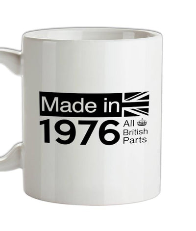 Made In 1976 All British Parts Crown Ceramic Mug