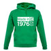 Made In 1976 All British Parts Crown unisex hoodie