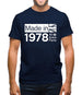 Made In 1978 All British Parts Crown Mens T-Shirt