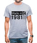 Made In 1981 All British Parts Crown Mens T-Shirt