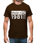 Made In 1981 All British Parts Crown Mens T-Shirt