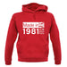 Made In 1981 All British Parts Crown unisex hoodie