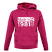 Made In 1981 All British Parts Crown unisex hoodie