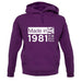 Made In 1981 All British Parts Crown unisex hoodie