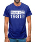 Made In 1981 All British Parts Crown Mens T-Shirt