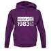 Made In 1983 All British Parts Crown unisex hoodie