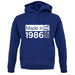 Made In 1986 All British Parts Crown unisex hoodie