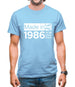 Made In 1986 All British Parts Crown Mens T-Shirt