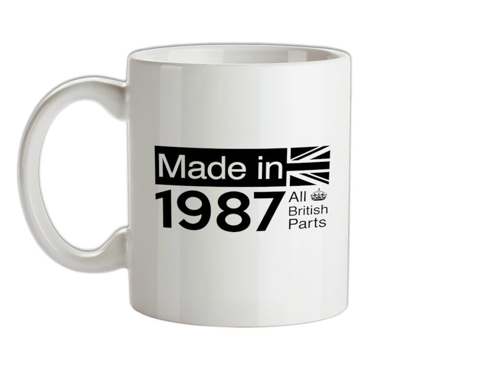 Made In 1987 All British Parts Crown Ceramic Mug