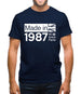 Made In 1987 All British Parts Crown Mens T-Shirt