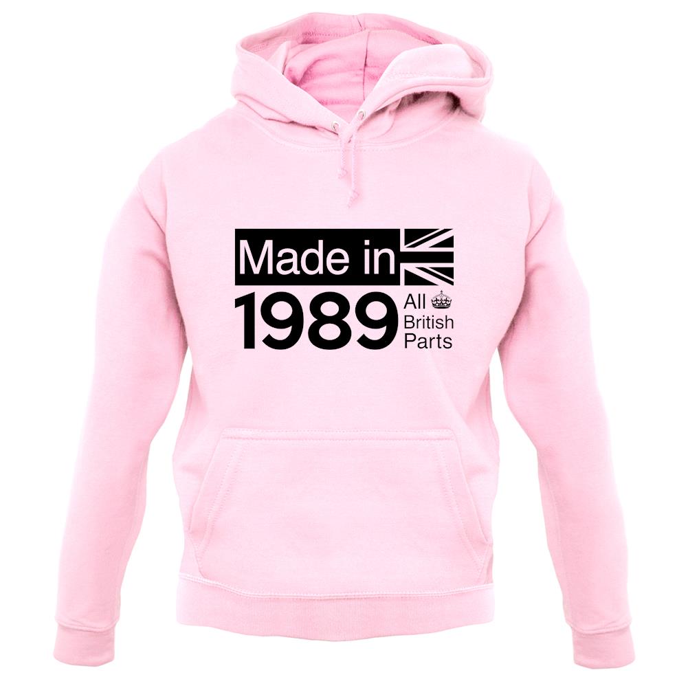 Made In 1989 All British Parts Crown unisex hoodie