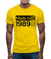 Made In 1989 All British Parts Crown Mens T-Shirt