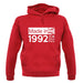 Made In 1992 All British Parts Crown unisex hoodie