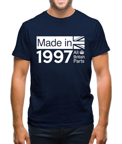 Made In 1997 All British Parts Crown Mens T-Shirt