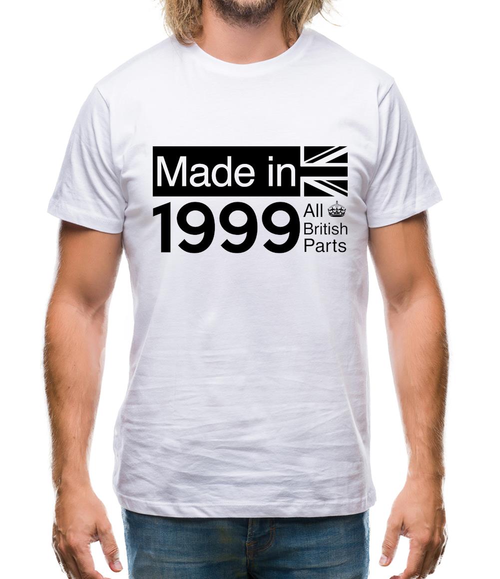 Made In 1999 All British Parts Crown Mens T-Shirt