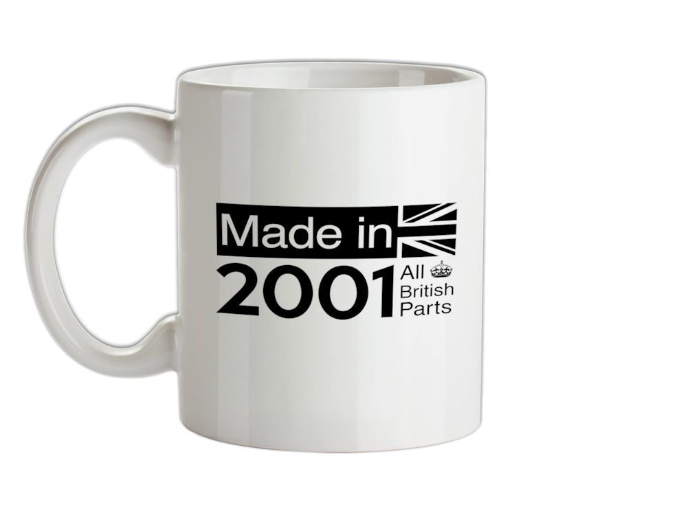Made In 2001 All British Parts Crown Ceramic Mug