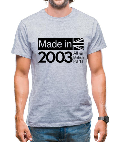 Made In 2003 All British Parts Crown Mens T-Shirt