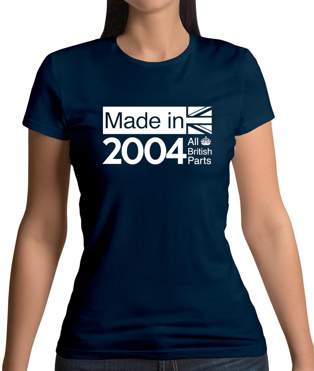 Made In 2004 All British Parts Crown Womens T-Shirt